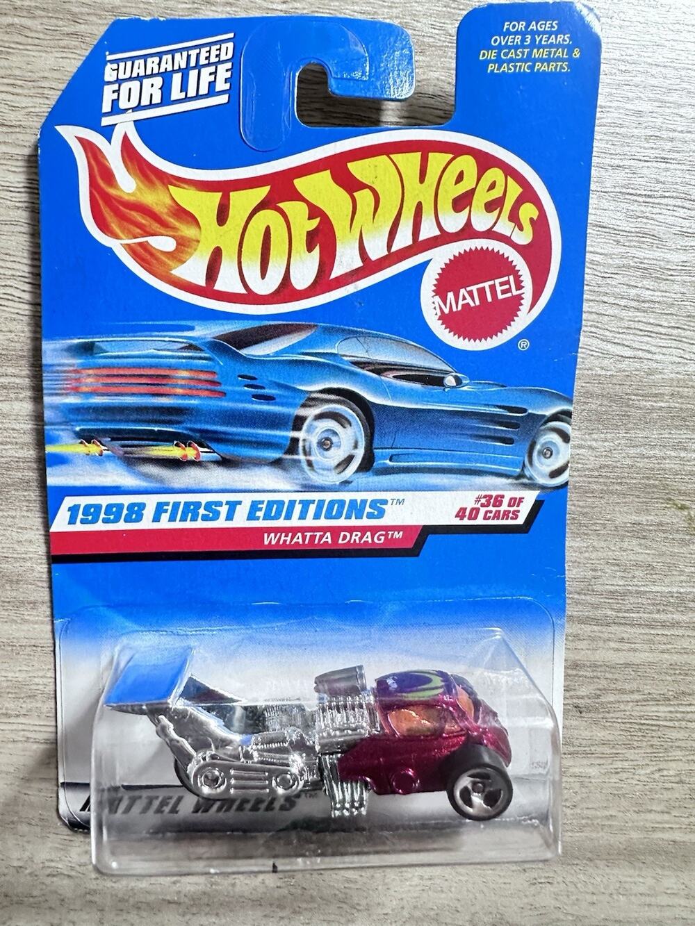 1998 Hot Wheels First Edition Whatta Drag 36/40 (Malaysia Base) H74